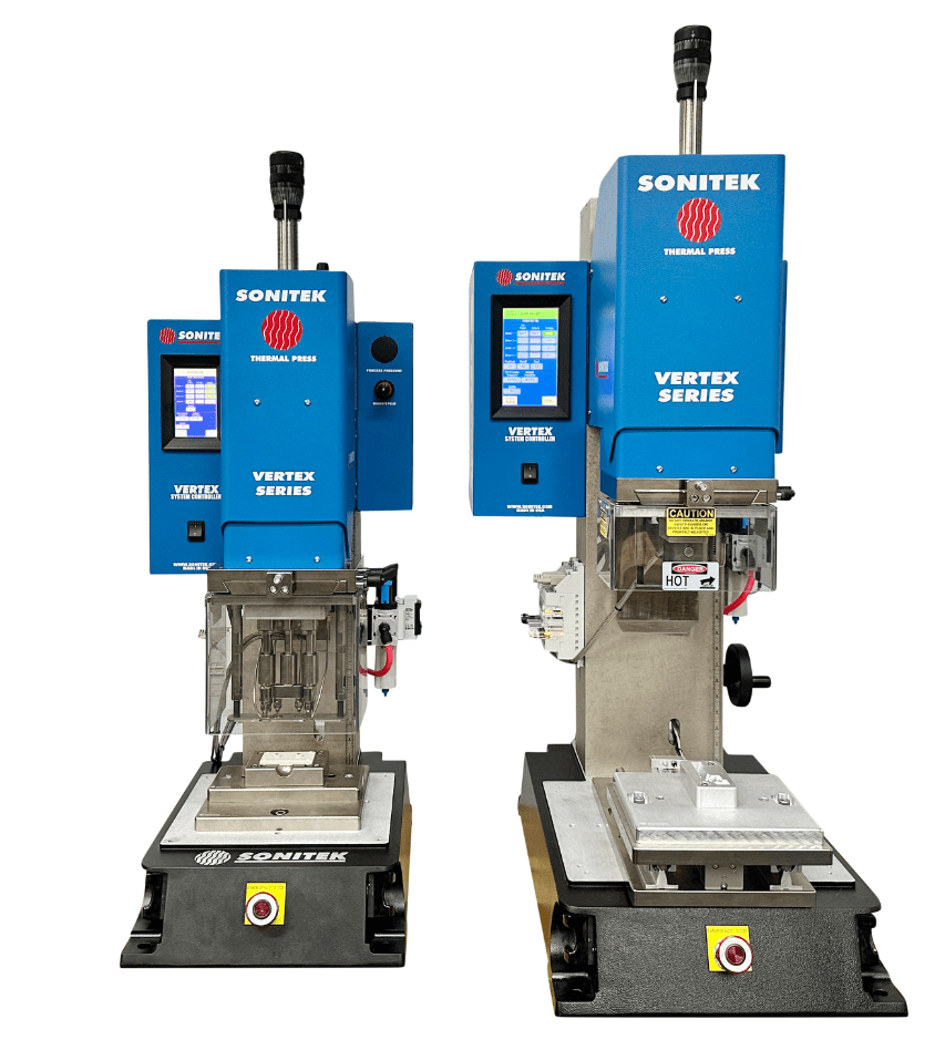 Sonitek Heat Stake Presses are available in benchtop or custom configurations.   Custom fixturing avaialble for both developmetn and production requirements